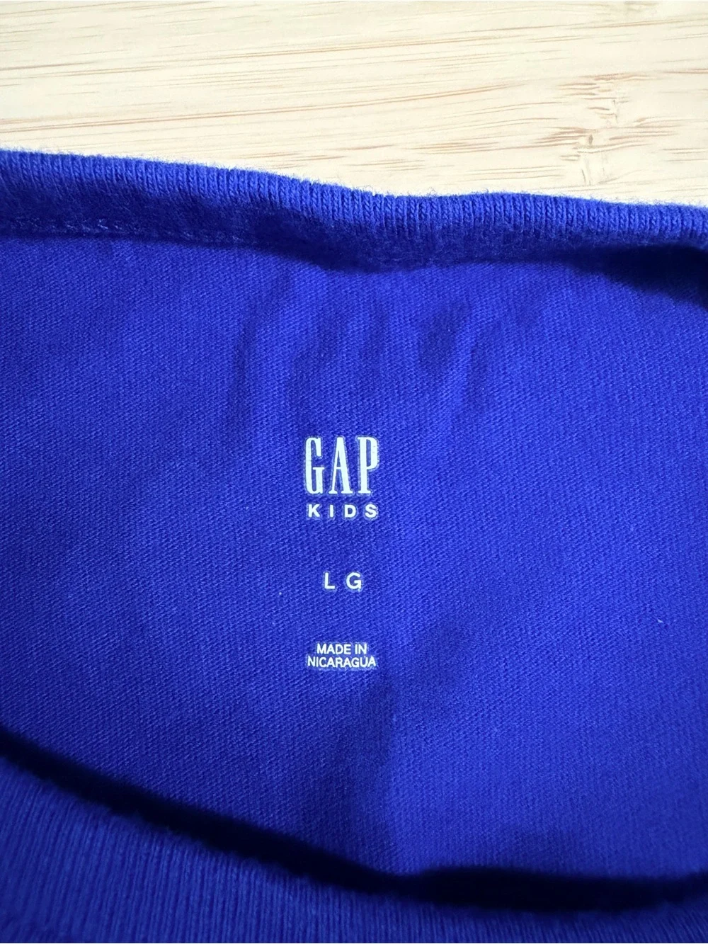 GAP Royal Blue Long-Sleeve Tee with BMX Anatomy Graphic L